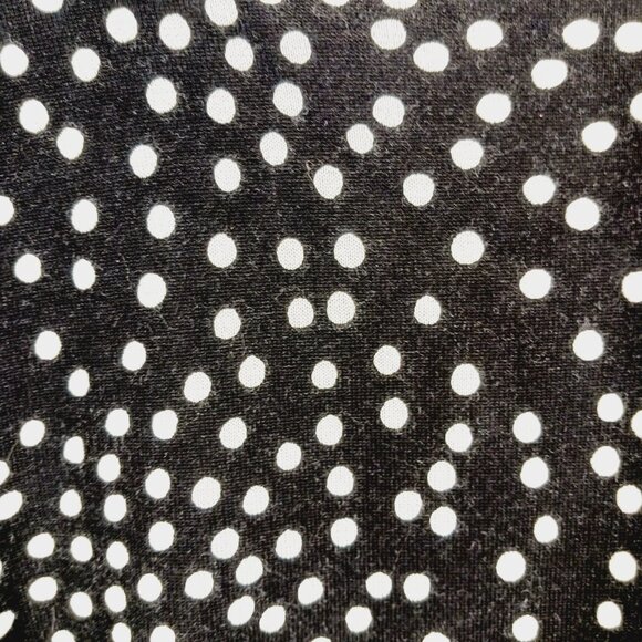 Talbots Medium Cardigan Sweater, Black/White Polka Dot, 3/4 Sleeve, Light Weight - Picture 3 of 16